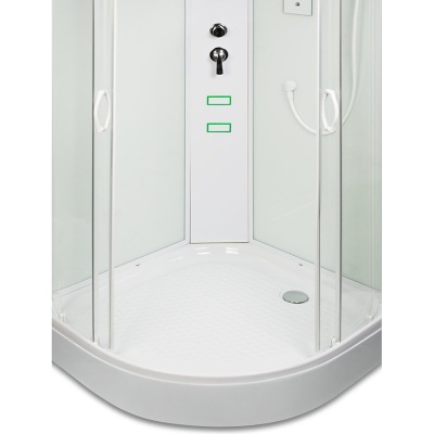 Душевая кабина Mirwell MR 4509P-С 90х90 с гидромассажем профиль Белый стекло прозрачное