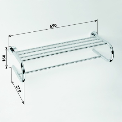 Полка для полотенец Bemeta Omega 104205172 Глянец