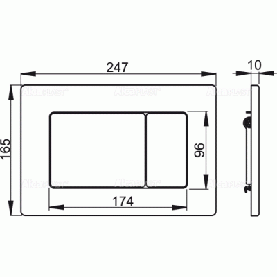 Клавиша смыва Alcaplast Antivandal M279 Хром