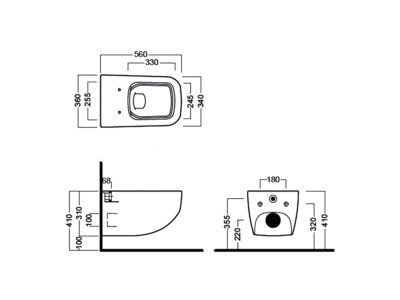 Унитаз Hatria Next Y1F1 подвесной без сиденья Унитаз Hatria Next Y1F1 подвесной без сиденья