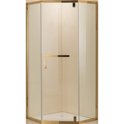 Душевой уголок Grossman Pragma PR-90D 90x90 профиль Золото стекло прозрачное