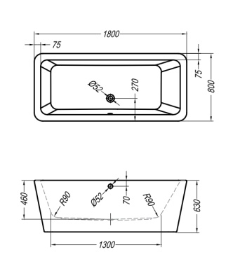 Акриловая ванна Kolpa San Eroica FS 180x80 Basis