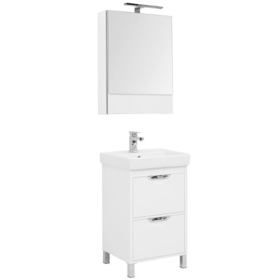 Комплект мебели для ванной Aquanet Гретта 55 239424 Белый