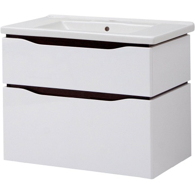 Тумба под раковину Cerutti SPA Сицилия 80 tpcik подвесная Белая Орех