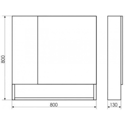 Зеркальный шкаф Comforty Никосия 80 4138838 Дуб белый
