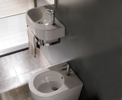 Раковина Globo Forty3 SCT55 bianco lucido, без отверстий под смеситель