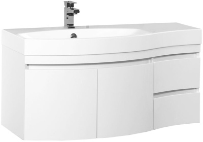 Тумба под раковину Aquanet Опера 115 169613 подвесная 2 дверцы 2 ящика L Белая