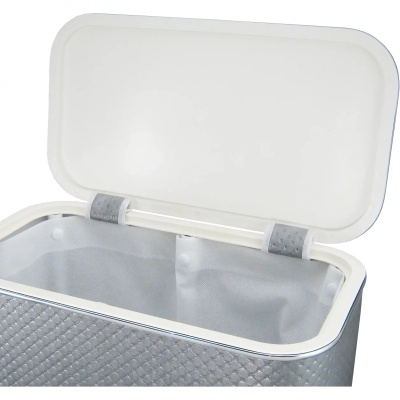 Корзина для белья Cameya Punto PGH-B большая Серая, кант хром