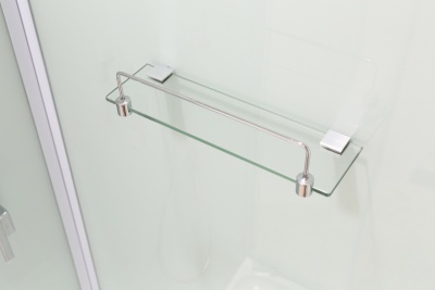 Душевая кабина Black&White Galaxy G8501-100х100 профиль Серебристый хром задняя стенка Белая