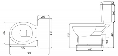 Бачок BelBagno Trevi BB135T Белый