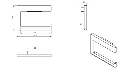 Держатель туалетной бумаги Langberger 38043A Хром