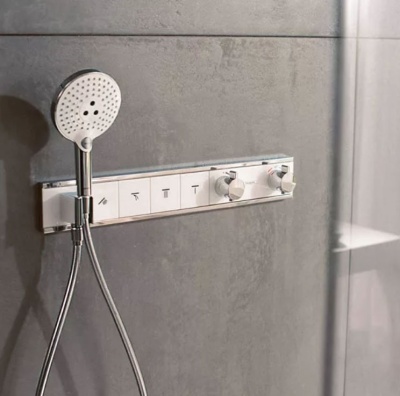 Смеситель для душа Hansgrohe RainSelect 15382700 с термостатом Белый матовый