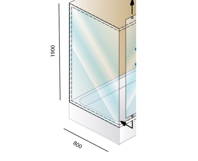 Душевая стенка Kolpa San Q line TS 80 Хром