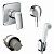 Гигиенический душ со смесителем Hansgrohe SET 4-in-1 Хром