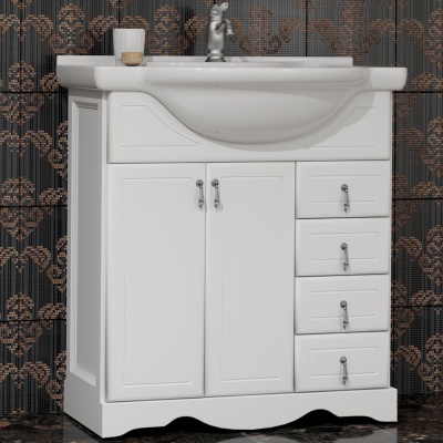 Тумба под раковину Opadiris Клио 70 00-00002502 Белая матовая