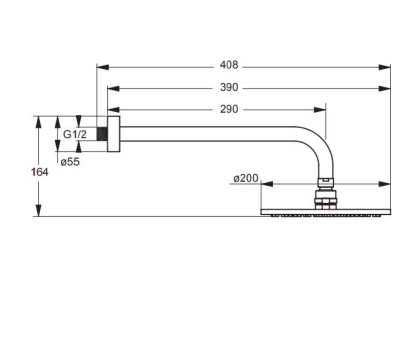 Верхний душ Vidima Seva Jet BA193AA Хром