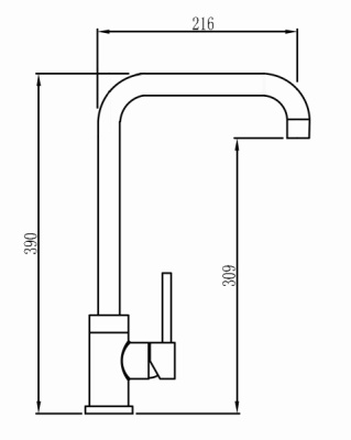 Смеситель для кухни Seaman Eco Glasgow SSN-3026 Сталь
