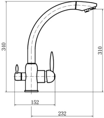 Смеситель для кухни Fashun A4399-20 Бежевый