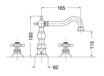 Смеситель для биде Bugnatese Arcadia 8344 CR (хром)