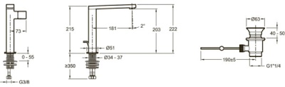 Смеситель для раковины Jacob Delafon Composed E73159-TT Титан