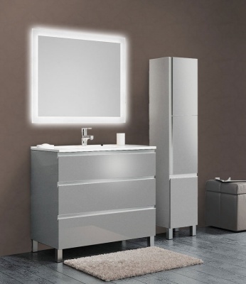 Тумба с раковиной SanVit Авеню-3 100 kavenu3100 в цвете Ral Белый глянец