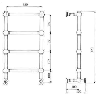 Полотенцесушитель Migliore Colosseum ML.CLS-HY.400 CR (хром)