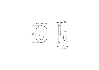 Смеситель для душа Vitra Nest A42227EXP Хром