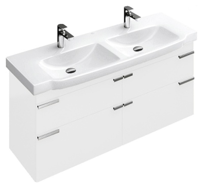 Тумба под раковину Villeroy&Boch Sentique 130 подвесная белая глянцевая