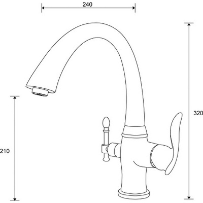 Смеситель для кухни ZorG Sanitary ZR 340 YF BR Бронза