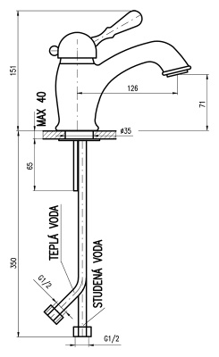 Смеситель для раковины Rav Slezak Labe Mosaz L026.5SM бронза