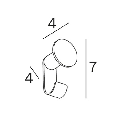 Двойной крючок Inda One AV120BCR Хром