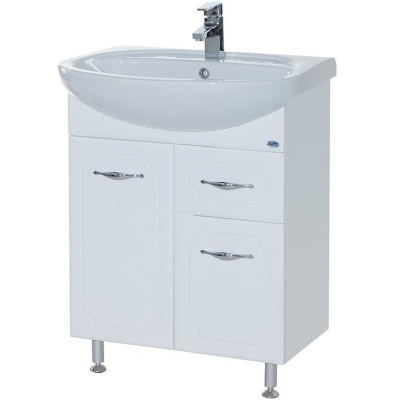 Тумба c раковиной Bellezza Стелла 65 1 ящик Белая