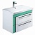 Тумба с раковиной Iddis Color Plus 60 подвесная Белая Мятная
