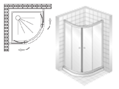 Душевой уголок Vegas Zeus S 90 профиль белый стекло прозрачное