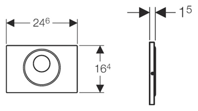 Кнопка смыва Geberit Sigma 10 115.890.SN.5 нержавеющая сталь, питание от сети