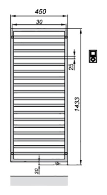 Полотенцесушитель Zehnder Quaro Inox QAEI-140-045/ID Inox Нержавеющая сталь