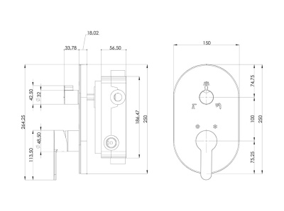 Душевая система Teska Omega AS3200W Хром Белая