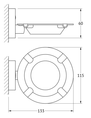 Пепельница FBS Ellea 018 Хром