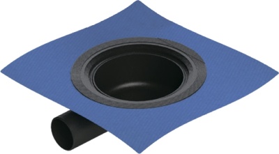 Душевой трап Berges Wasserhaus Zentrum Antik 100x100 092364 с решеткой Золото глянец