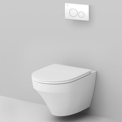 Комплект унитаза с инсталляцией AM.PM Inspire FlashClean IS49001.501700 с сиденьем Микролифт и клавишей смыва Белый