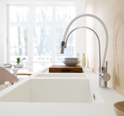 Смеситель для кухни Kludi E-Go 422150575 Белый Хром