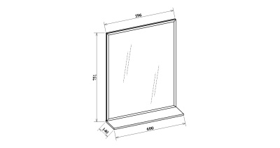 Зеркало Sanflor Одри 60 Н0000001155 Белое