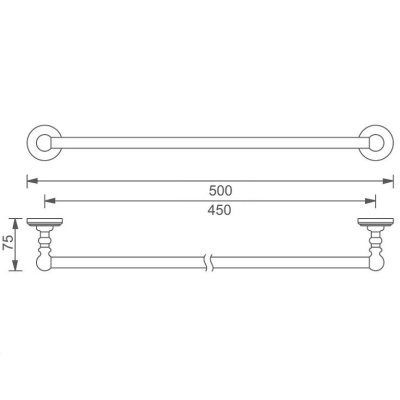 Полотенцедержатель Aquanet 4618 Золото