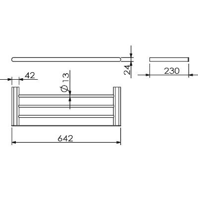 Полка для полотенец Langberger Lugano 24003A Хром