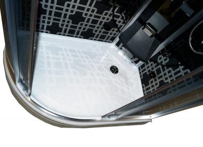 Душевая кабина Parly Super SP121R 120х215 профиль Полированный алюминий стекло тонированное