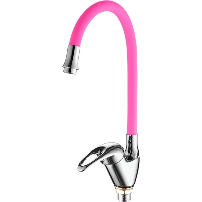 Смеситель для кухни Fashun A4403-A7255 Розовый Хром