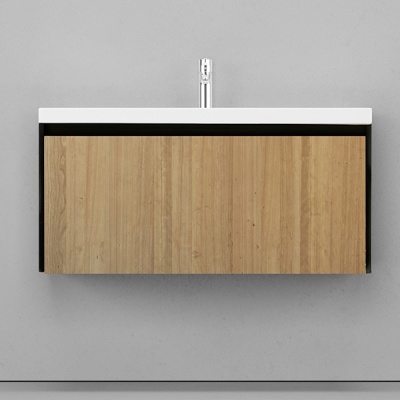 Тумба под раковину Velvex Klaufs 100.1Y tpKLA.100.1Y-617.217 подвесная Шатанэ Черная