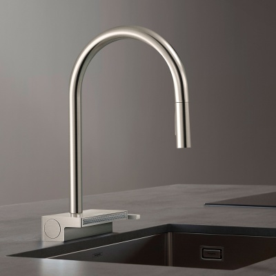 Смеситель для кухни Hansgrohe Aquno Select M81 73831800 Сталь