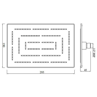 Верхний душ Jaquar Maze OHS-CHR-1637 Хром