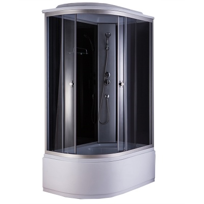 Душевая кабина Niagara NG-2510 120x80 L стекло тонированное задняя стенка Черная